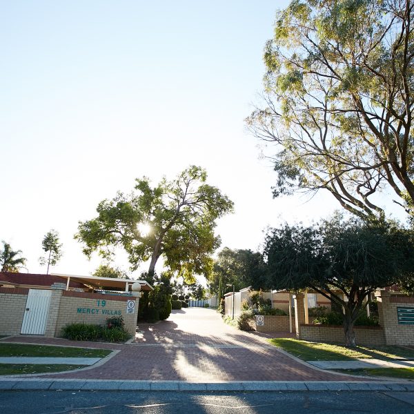 Entrance Driveway at Edgewater Mercy Place