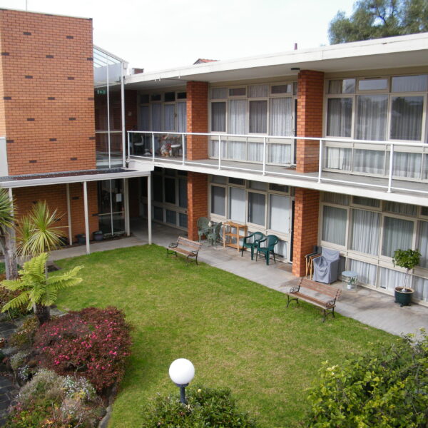 Mercy Health Wesley Grange Retirement Living Units with lush green garden